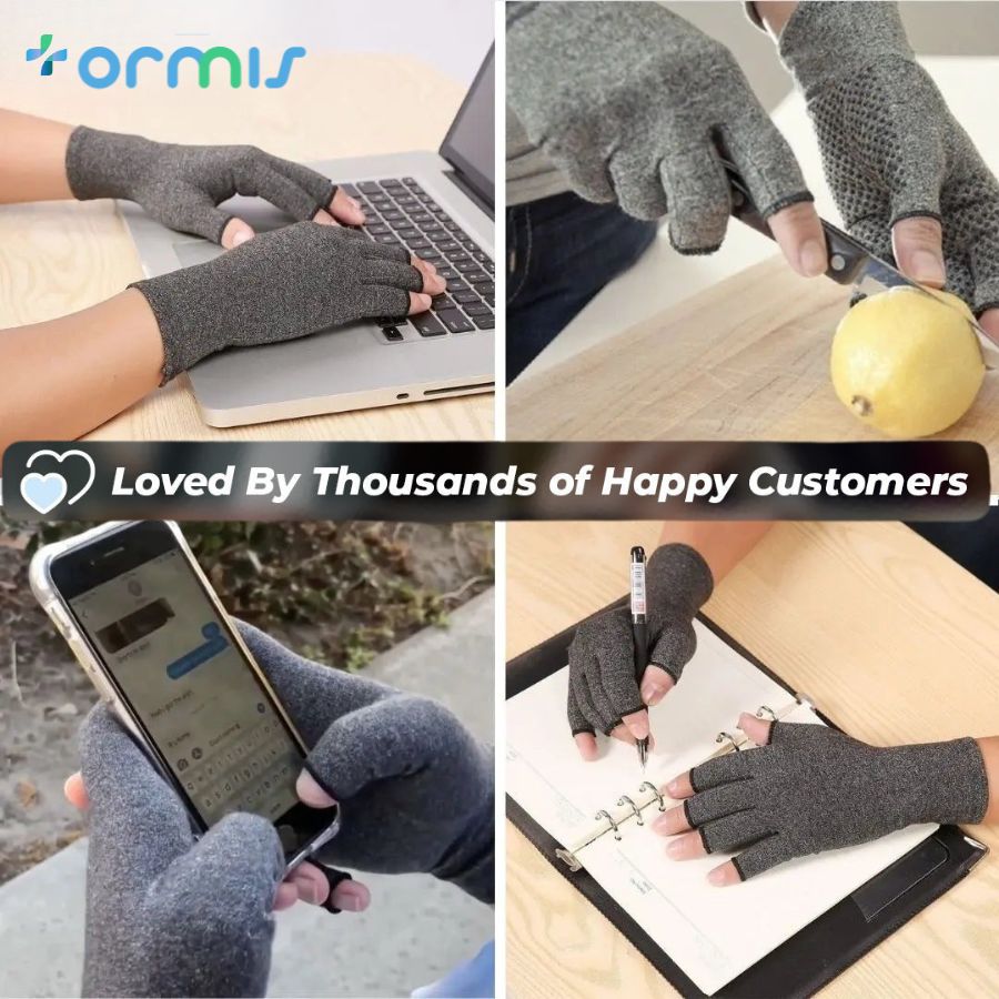 Pain-relieving compression gloves