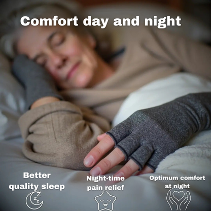 Pain-relieving compression gloves