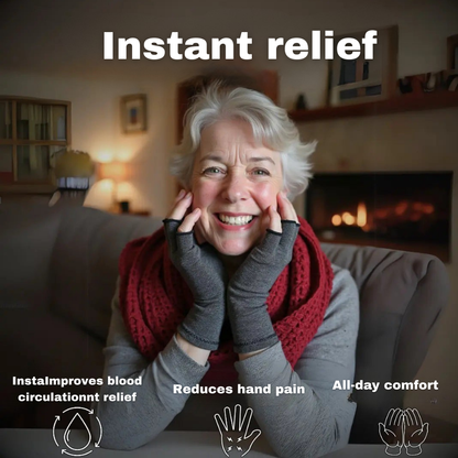 Pain-relieving compression gloves