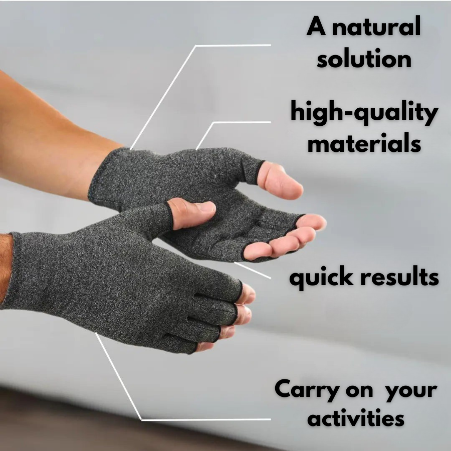 Pain-relieving compression gloves