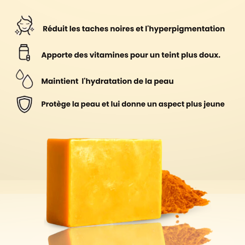 Savon au curcuma pur moussant